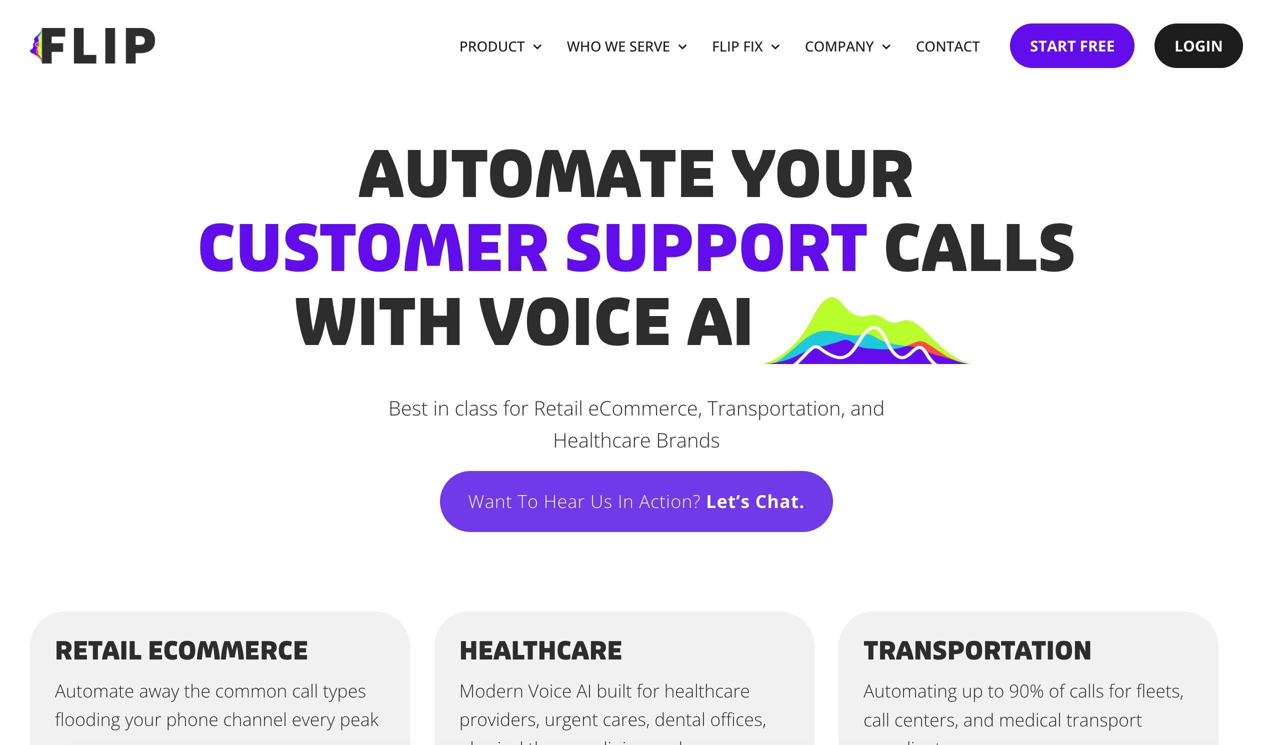 Flip CX homepage