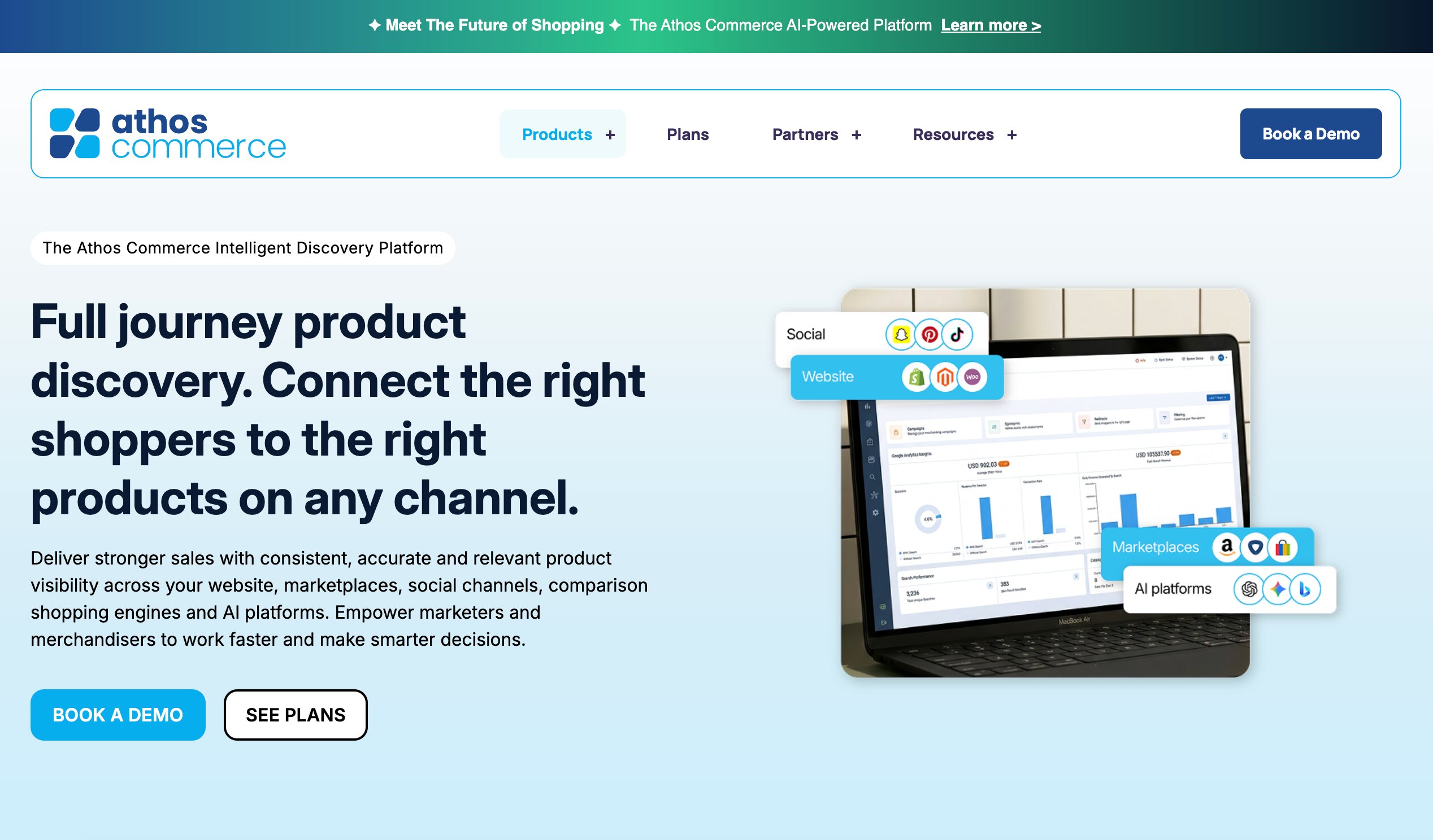 Searchspring homepage